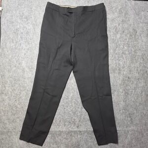 Zanella Mens Black Dress Pants Flat Front Tapered Trousers Slacks Size 36x30